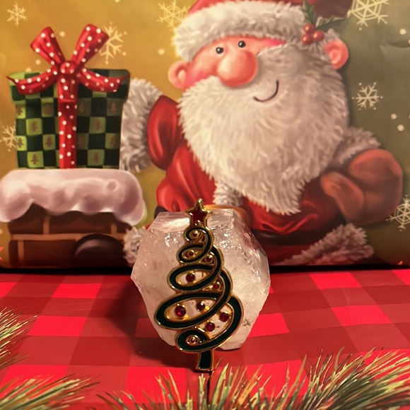 LIA Vintage Christmas Tree Brooch Pin - Picture 7 of 7